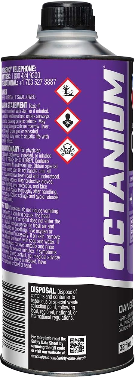 Octanium VP Racing 2855, Octane Booster Racing Formula - Quart (1 Pack)