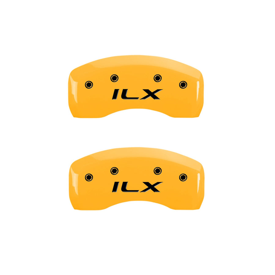 MGP Caliper Covers Yellow 39012SILXYL Cover (Set of 4, Engraved Front: Acura - Engraved Rear: ILX, Yellow powder coat finish, black characters)
