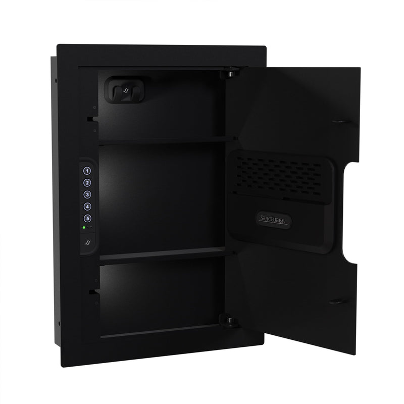 In-Wall Sanctuary Vault with Electronic Lock, Matte Black
