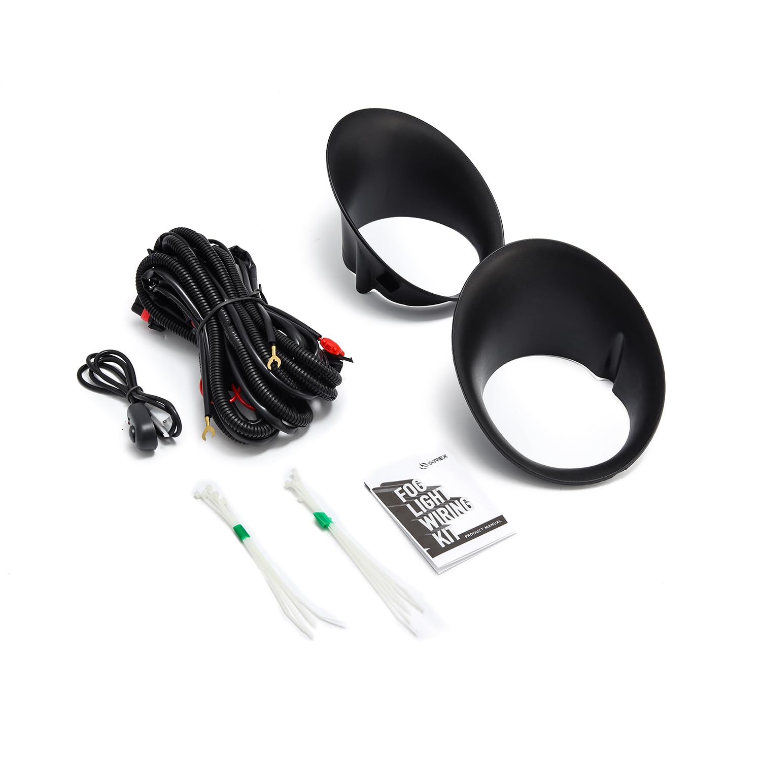 Bezel & Wiring Kit AlphaRex For 02-09 Dodge Ram - Black