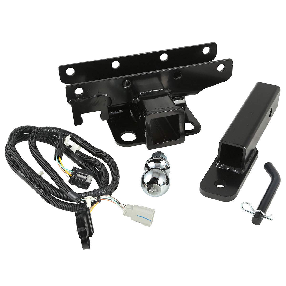 Trailer Hitch Kit Rugged Ridge 11580.54, 2 inch Ball; 07-18 Jeep Wrangler JK