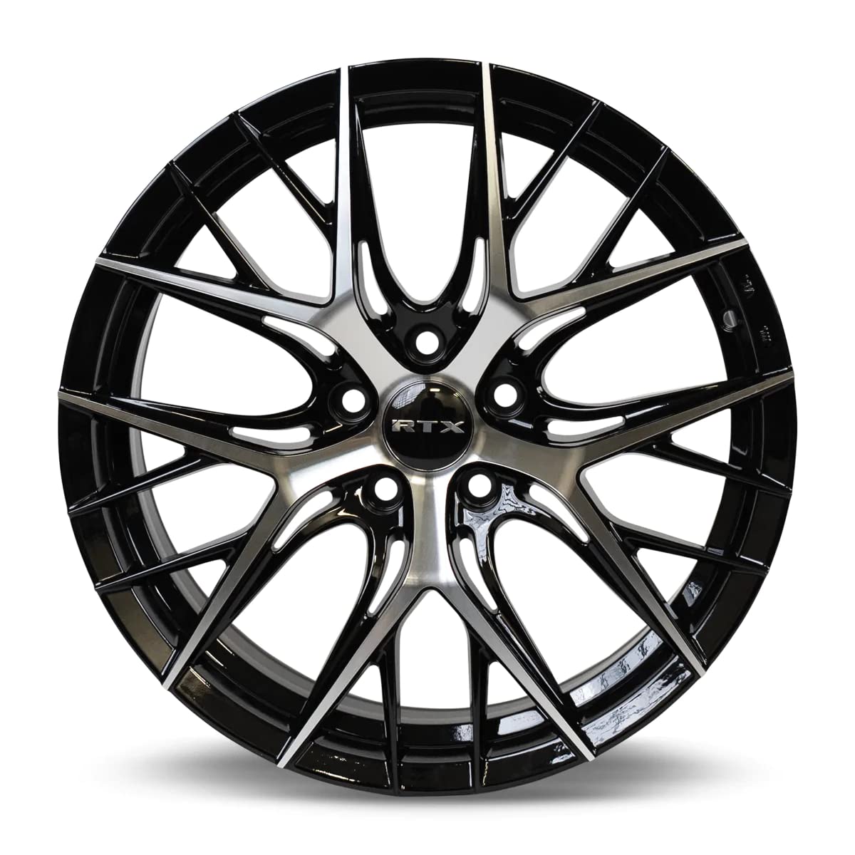 Custom RTX Valkyrie Wheel - 18x8, 38 Offset, 5x112 Bolt Pattern, 66.6mm Hub - Black Machined Rim