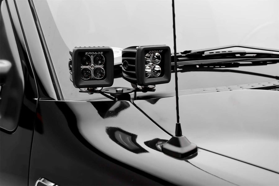 ZROADZ LED Pod Light Kit Z365462-KIT4 (A-Pillar 4), Black