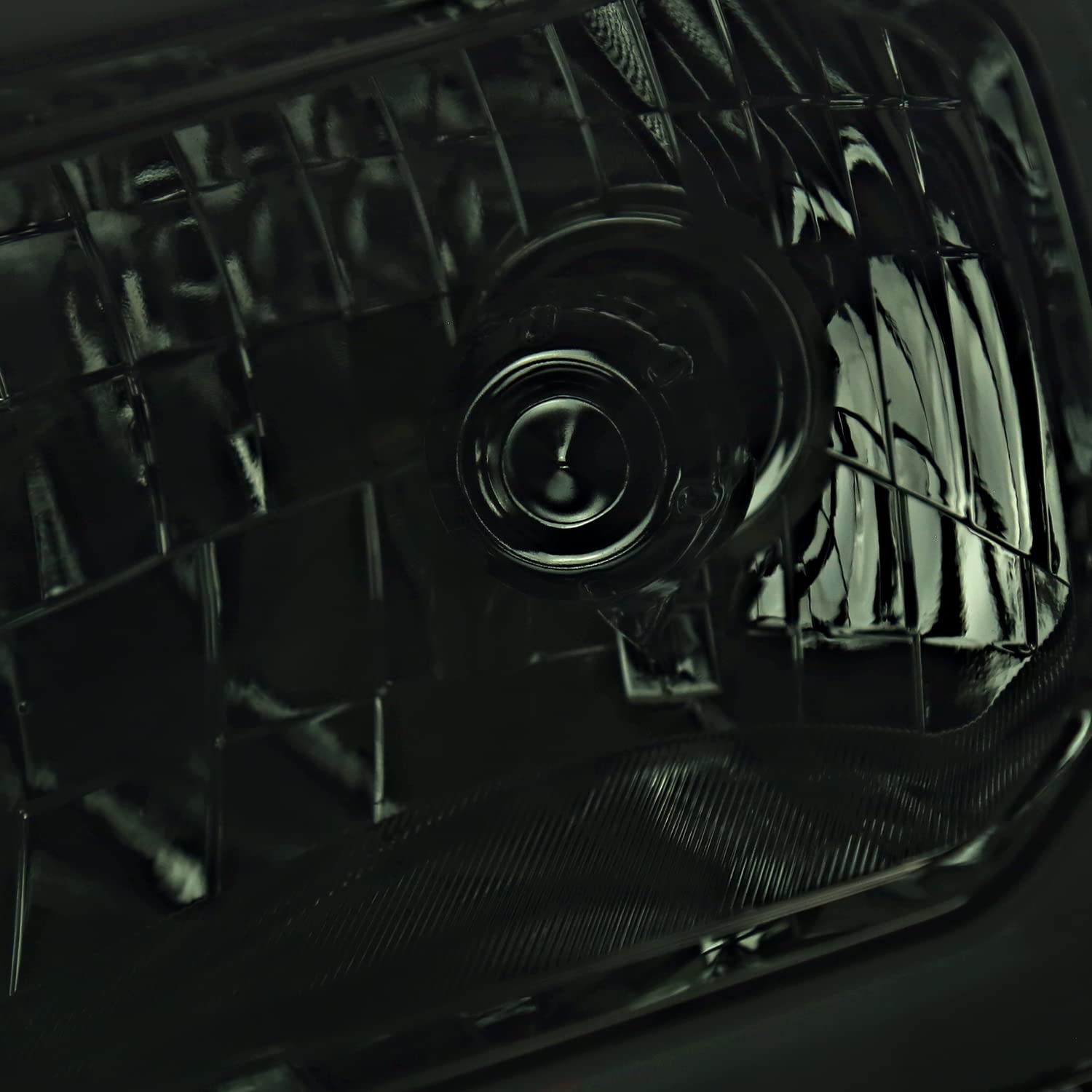Smoke Headlights SPEC-D TUNING w/LED Strip Compatible with 2012-2015 Toyota Tacoma, Left + Right Pair Headlamp Assembly