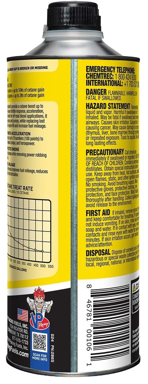 Cetanium Cetane Concentrate VP Racing Fuels 2865 - 1 Quart