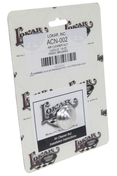 ACN-002 Lokar Performance Products Air Cleaner Nut - Lucille - 1/4-20 - Brushed