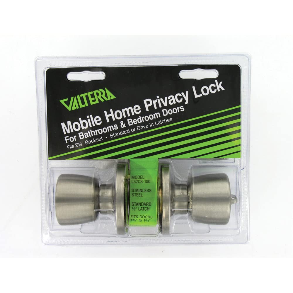 Bathroom/Bedroom Privacy Lock Valterra L32CS100 - Knob x Knob Stainless Steel
