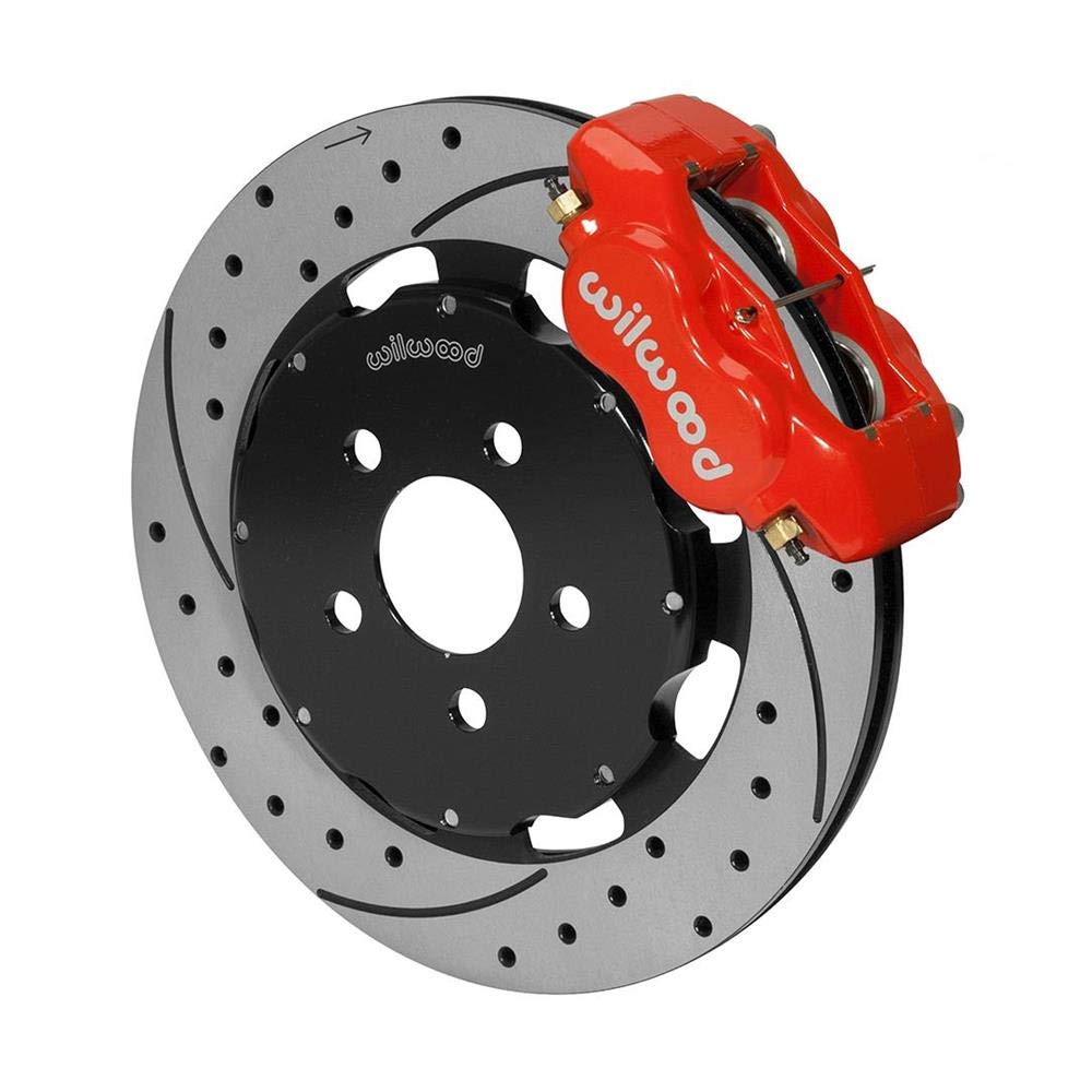 140-6376-DR WILWOOD FDL Front Hat Kit,12.19", Drilled, Red 00-04 PT Cruiser/03-04 SRT/4