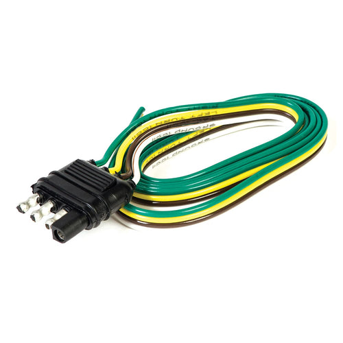 12" Husky 13193 4-Wire Flat Trailer Connector for Trailer End