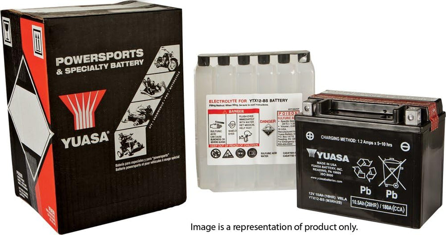 YT12B-BS Yuasa YUAM6212B Maintenance Free AGM Battery with Acid pack