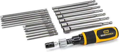 20 Pc. GEARWRENCH 1/4" Drive Torque Screwdriver Set 10-50 in/lbs. - 89620