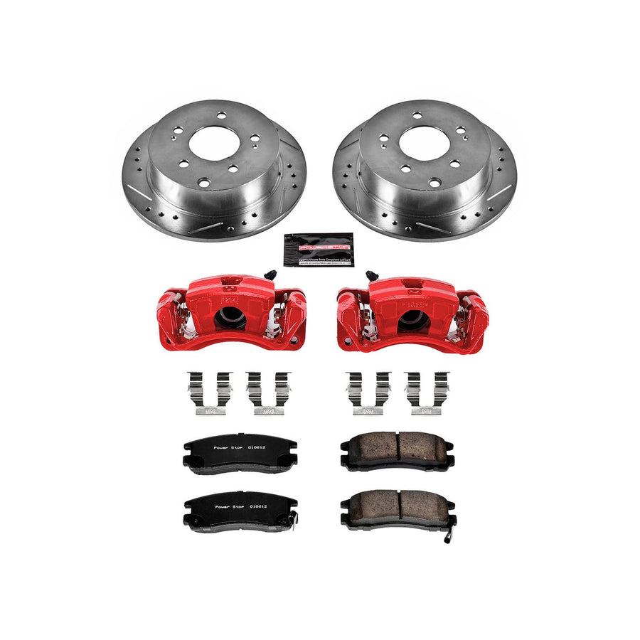 Power Stop Z23 Evolution KC155 Rear Brake Caliper Kit- Brake Rotors, Brake Pads, Brake Calipers For Mitsubishi Eclipse 2006-2012, Mitsubishi Galant 2004-2012 [Model Specific]