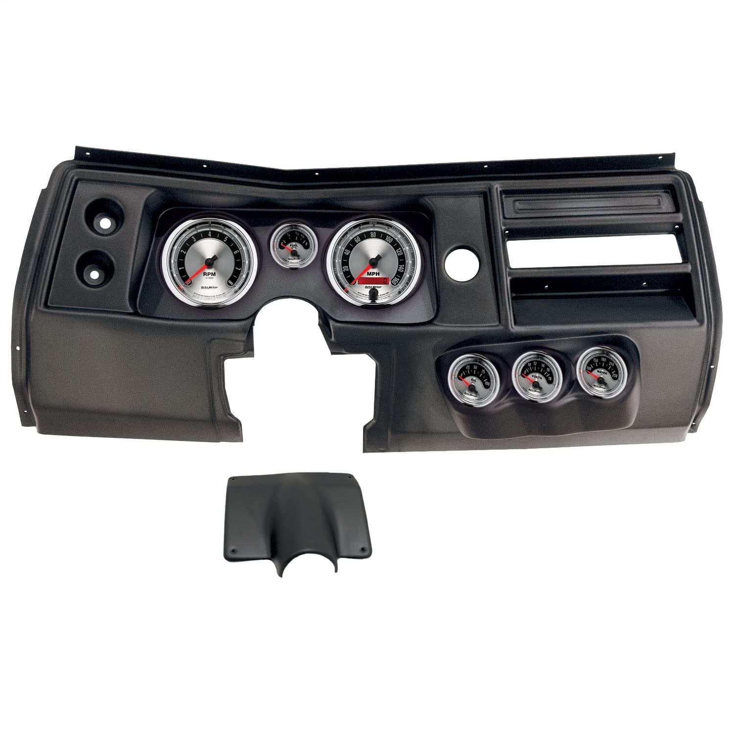 AutoMeter Dash Kit Direct Fit, (5" X2, 2 1/16" X4), Chevy Chevelle No Vent 68, American Muscle (2903-01)