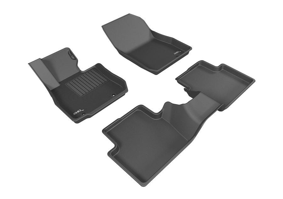Kagu Floor Mat (Black) 3D MAXpider Custom Fit Compatible with Mazda CX-3 2016-2021 - Full Set