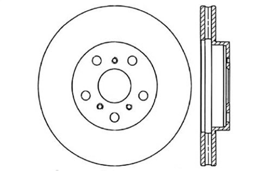 Sport Drilled/Slotted Brake Rotor StopTech 127.44054L (Front Left), 1 Pack