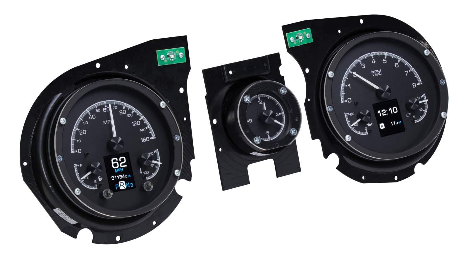 Dakota Digital 69 Customizable Chevelle El Camino Gauges Kit Black HDX-69C-CVL-K