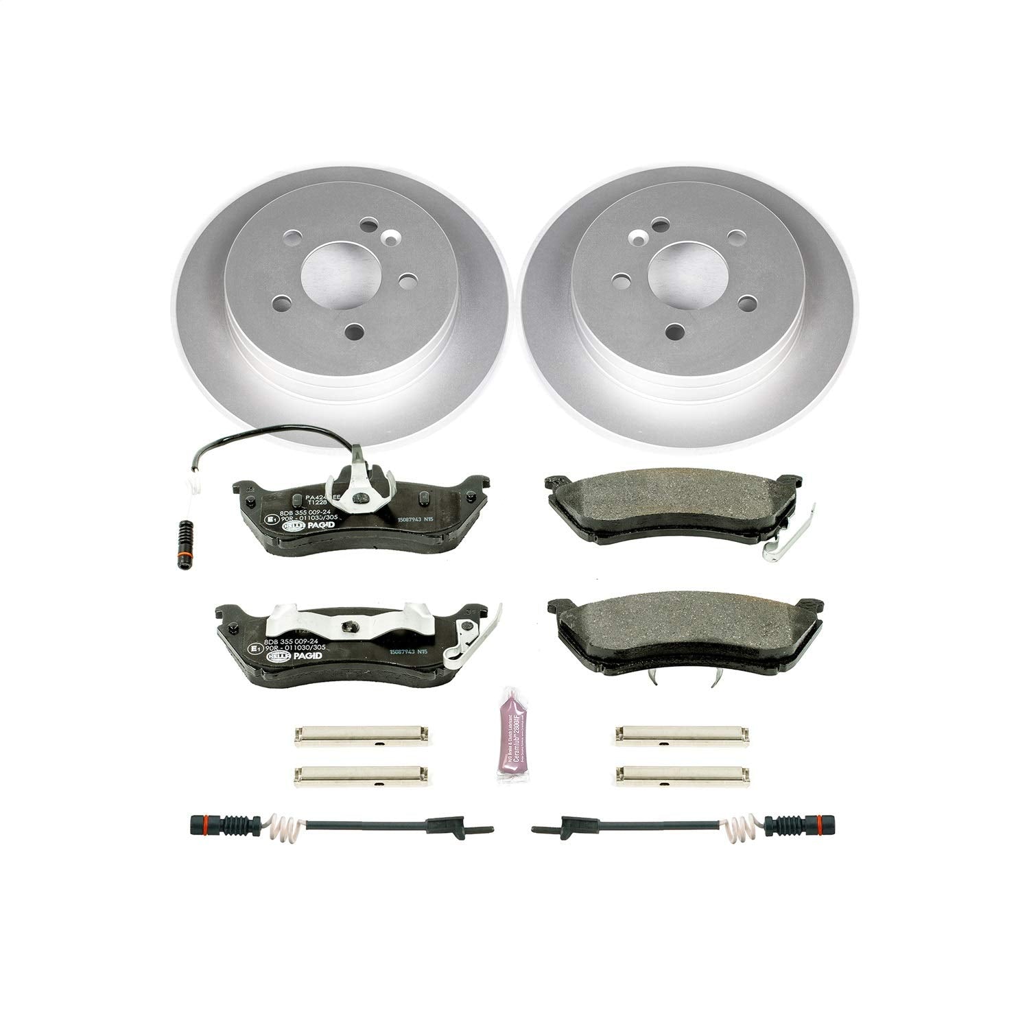 Power Stop ESK866 Euro-Stop Rear Brake Kit For Mercedes-Benz ML320 1998-2003, Mercedes-Benz ML350 2003-2005, Mercedes-Benz ML430 1999 [Model Specific]