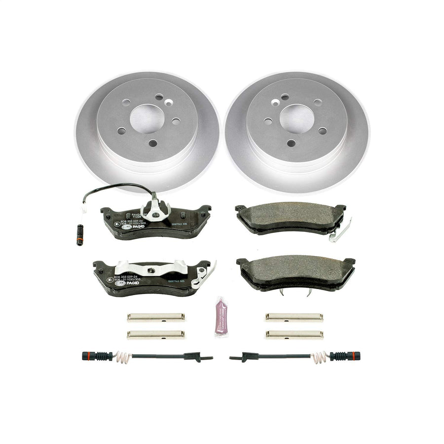 Power Stop ESK866 Euro-Stop Rear Brake Kit For Mercedes-Benz ML320 1998-2003, Mercedes-Benz ML350 2003-2005, Mercedes-Benz ML430 1999 [Model Specific]