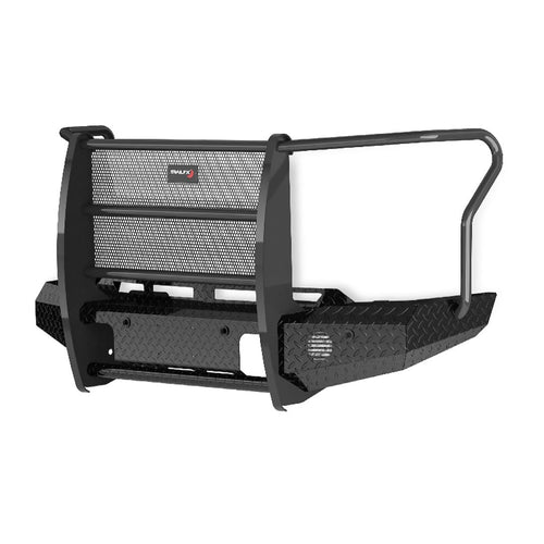 FX3033A Trail FX Bumper, One Piece Design, Direct Fit, With Grille Guard/Grille Mesh/Auxiliary Light Cutouts, Without Winch Mount, Gloss Black, Steel, Fits 2024-2025 Chevrolet Silverado 2500/3500 HD