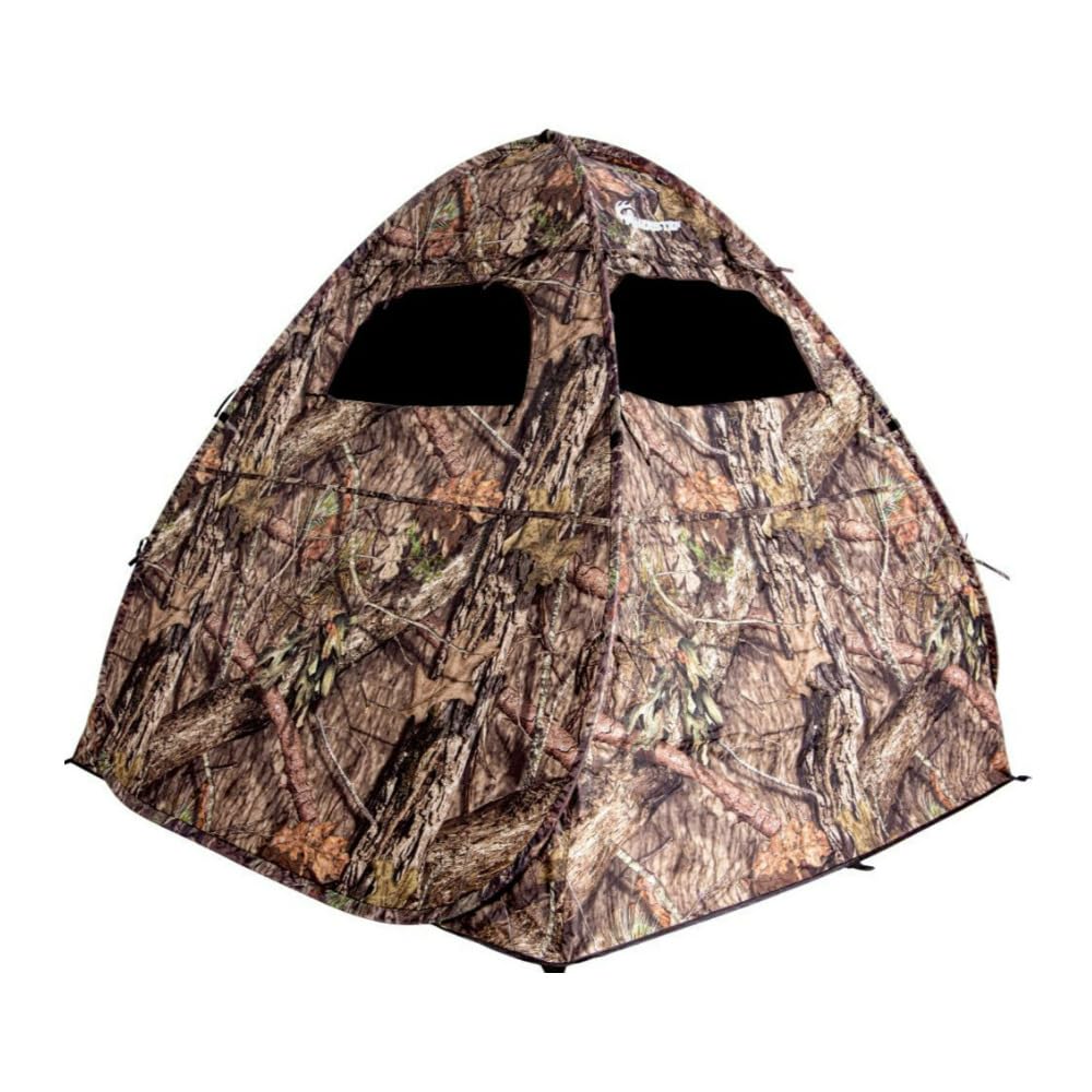 Gunner Ameristep Lightweight Durable 58" x 56" x 57" Compact Size 1-Person Capacity Portable Hunting Ground Blind - Mossy Oak Break-Up Country