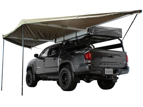 HD Nomadic 180 - Overland Vehicle Systems - Awning, Wall Kit, Universal, Grey Body, Green Trim W/Black Travel Cover