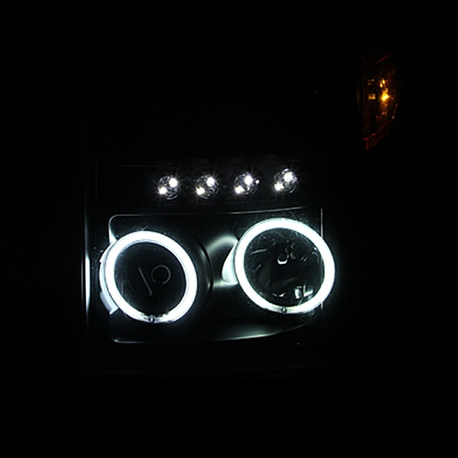 Projector Headlight Set ANZO USA 111271 w/CCFL Halo-Black