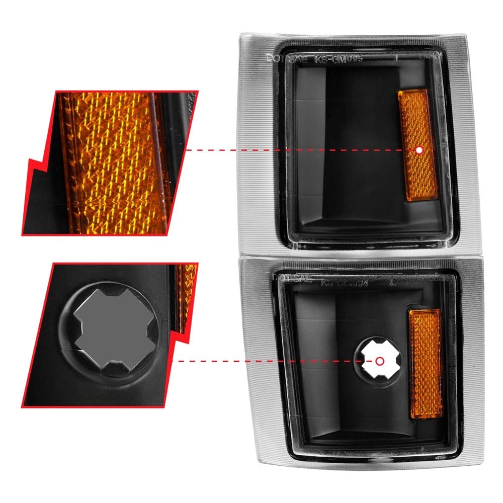 Black Crystal Anzo Turn Signal/Corner Lights