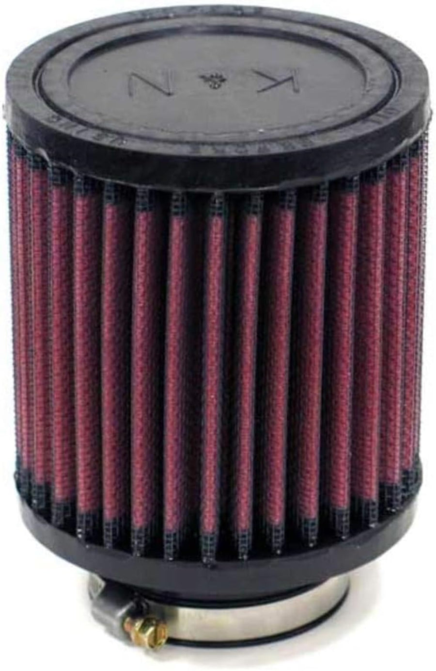 High-Flow K&N Original Lifetime Universal Clamp-On Air Filter: High Performance, Premium, Washable: Flange Diameter: 2.0625 In, Filter Height: 4 In, Flange Length: 0.875 In, Shape: Round, RA-0500