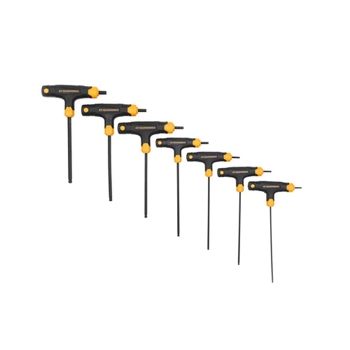 7 Piece GEARWRENCH SAE T-Handle Ball End Hex Key Set - 83515