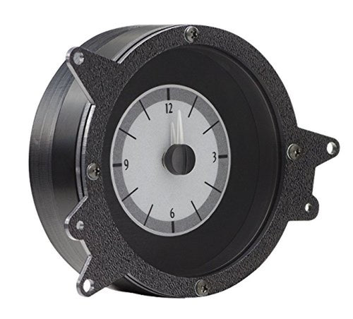VLC-69F-MUS-S-R Dakota Digital Compatible with 1969 70 Ford Mustang Analog Clock Gauge for VHX gauges Silver Alloy Red Backlighting