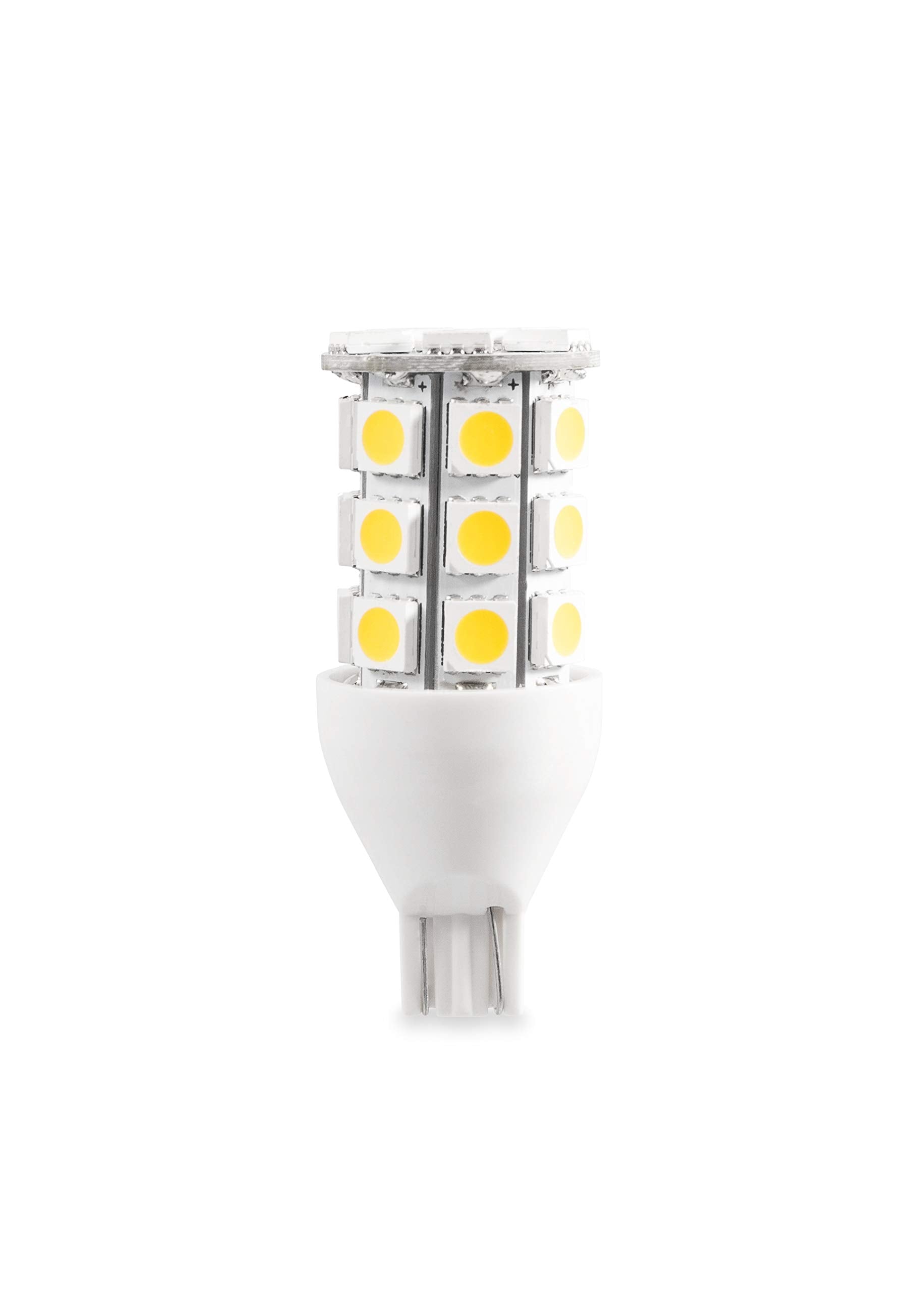 LED Bulb Camco 921 (T10 Wedge) with 27 Diodes - Replacement Light Bulb for OEM RV Applications - Features a 30,000 Hour Life Expectancy - 6 Pack (54635)