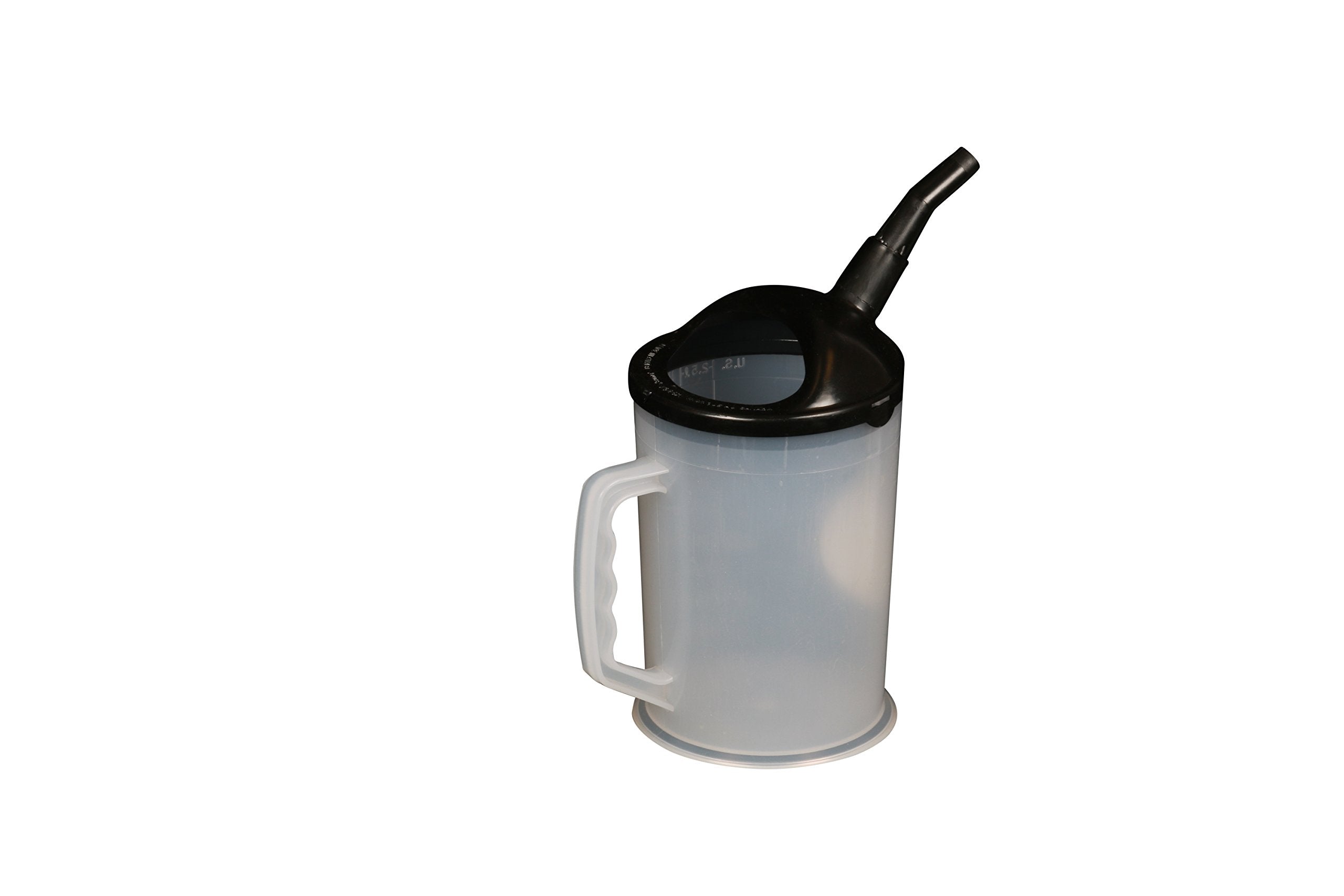 Funnel King WirthCo 94026 Heavy Duty Graduated Measuring Container with Black Spout - 87 oz. Capacity
