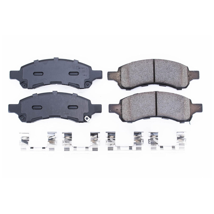 Power Stop Front Brake Kit For Buick Rainier 2006-07 |Chevrolet Colorado 2009-12 |Trailblazer 2006-09 |Trailblazer EXT 2006 |GMC Canyon 2009-12 - Brake Pads Ceramic With Installation Hardware, 17-1169