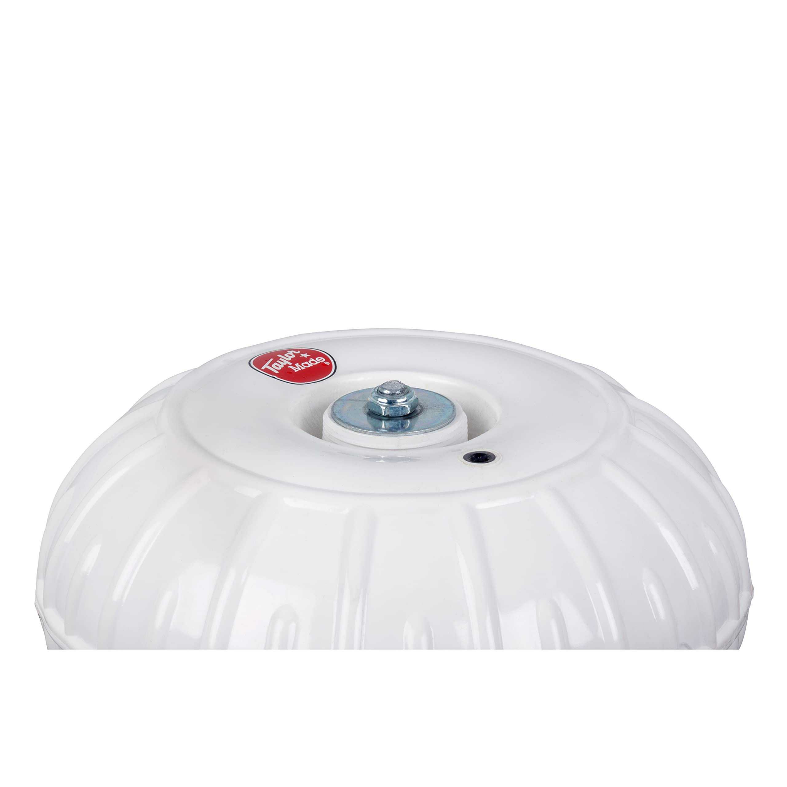 Taylor Made Products Inflatable Dock Pro Boat Wheels – Corner Mount Dock Wheel, White (12") – Cushions Boats, Protects Docks, Hot-Dipped Galvanized Hardware – 2020108494