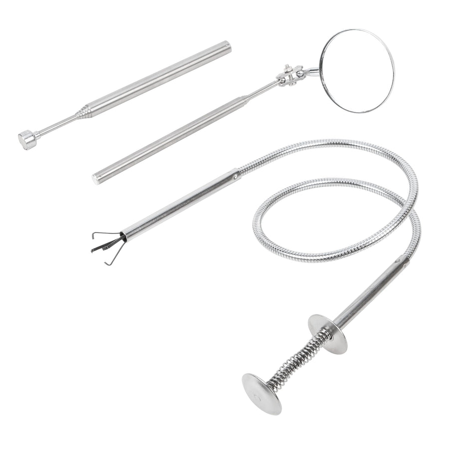 3-Piece Performance Tool W1936 Retrieval Tool Set with Magnetic Pick Up Tool, Extendable Mirror, and Claw Tool for Automotive and Home Repairs
