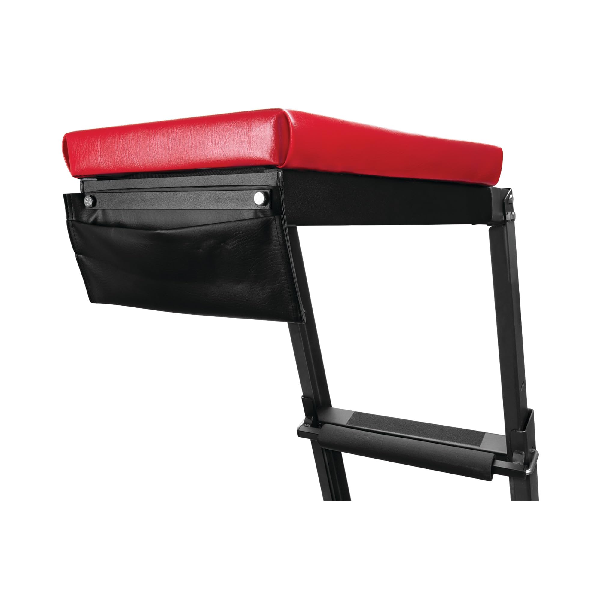 High Top Performance Tool W85038 Adjustable Creeper to Work On Vehicles, Black/Red, 45-66-inch Height