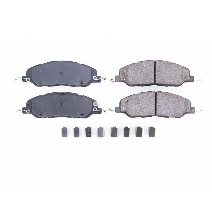 Power Stop Brake Kit Front For Ford Mustang 2011-14 - Ceramic Brake Pads With Installation Hardware, 17-1463