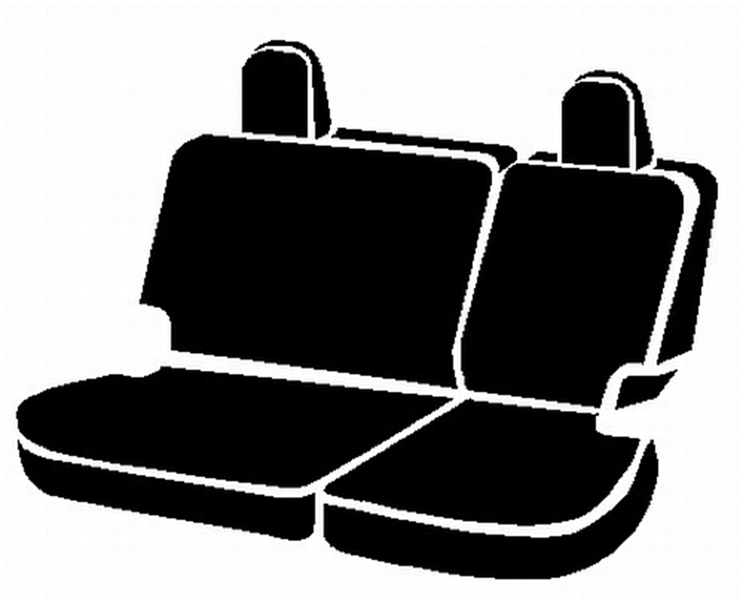 Fia LeatherLite SL62-96BLUE Custom Seat Cover; Leatherette; Blue/Black; Rear; Split Seat 40/60; Adjustable Headrests;