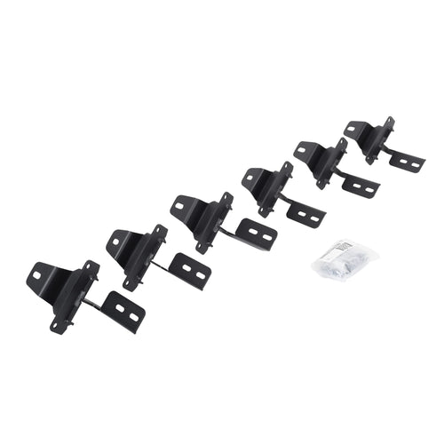 V-Series V3 / RB10 Slim / RB20 Slim / RB30 Slim / RB30 Mounting Brackets Go Rhino | Mild Steel, Textured Black | 6945066 | Fits 2018-2024 Jeep Wrangler JLU, 4-Door