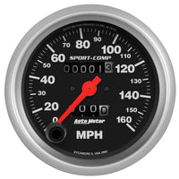 Speedometer AutoMeter 3993 Gauge, 3 3/8", 160Mph, Mechanical, Sport-Comp