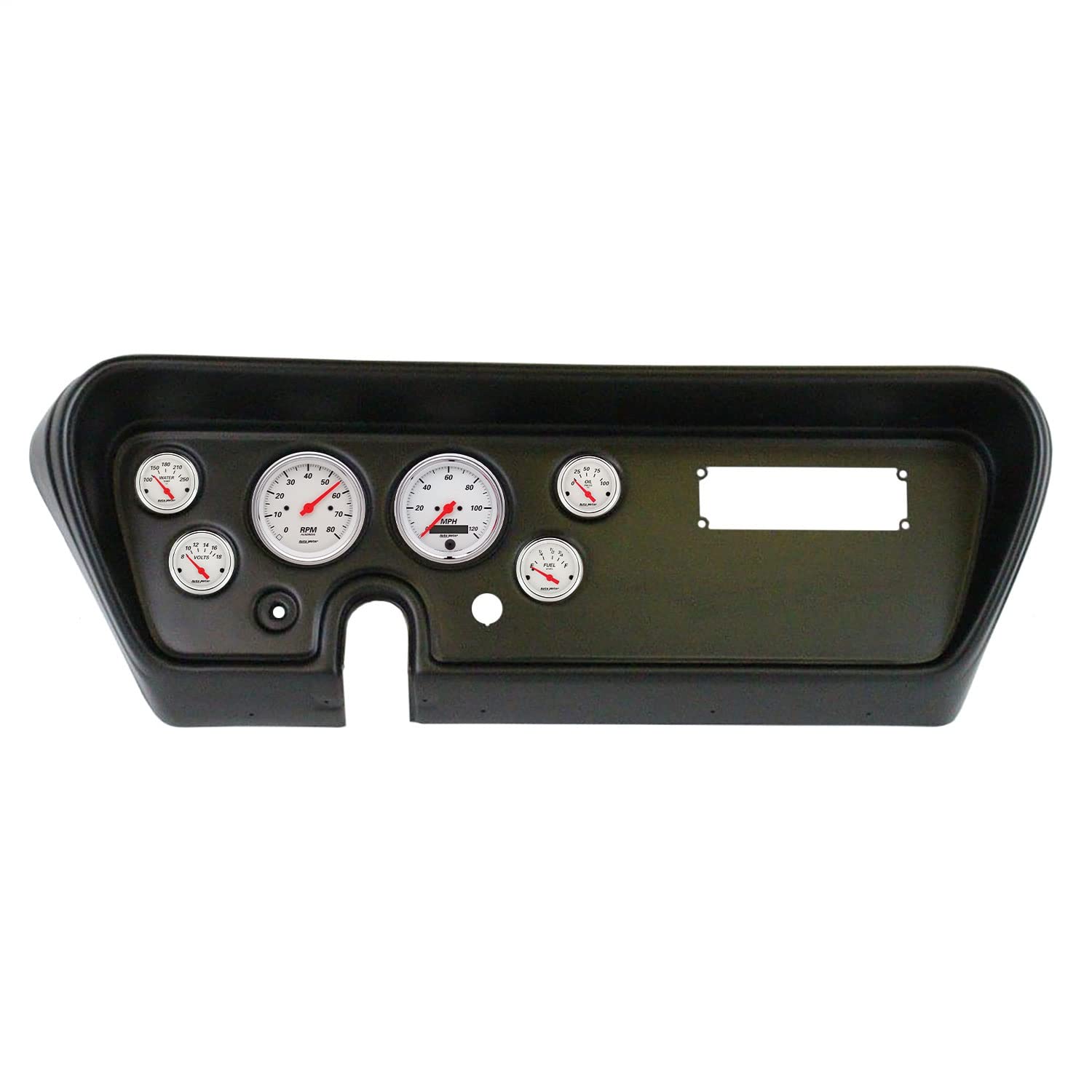 AutoMeter Dash Kit Direct Fit, (3 3/8" X2, 2 1/16" X4), Pontiac GTO 66, Arctic White (2111-03)