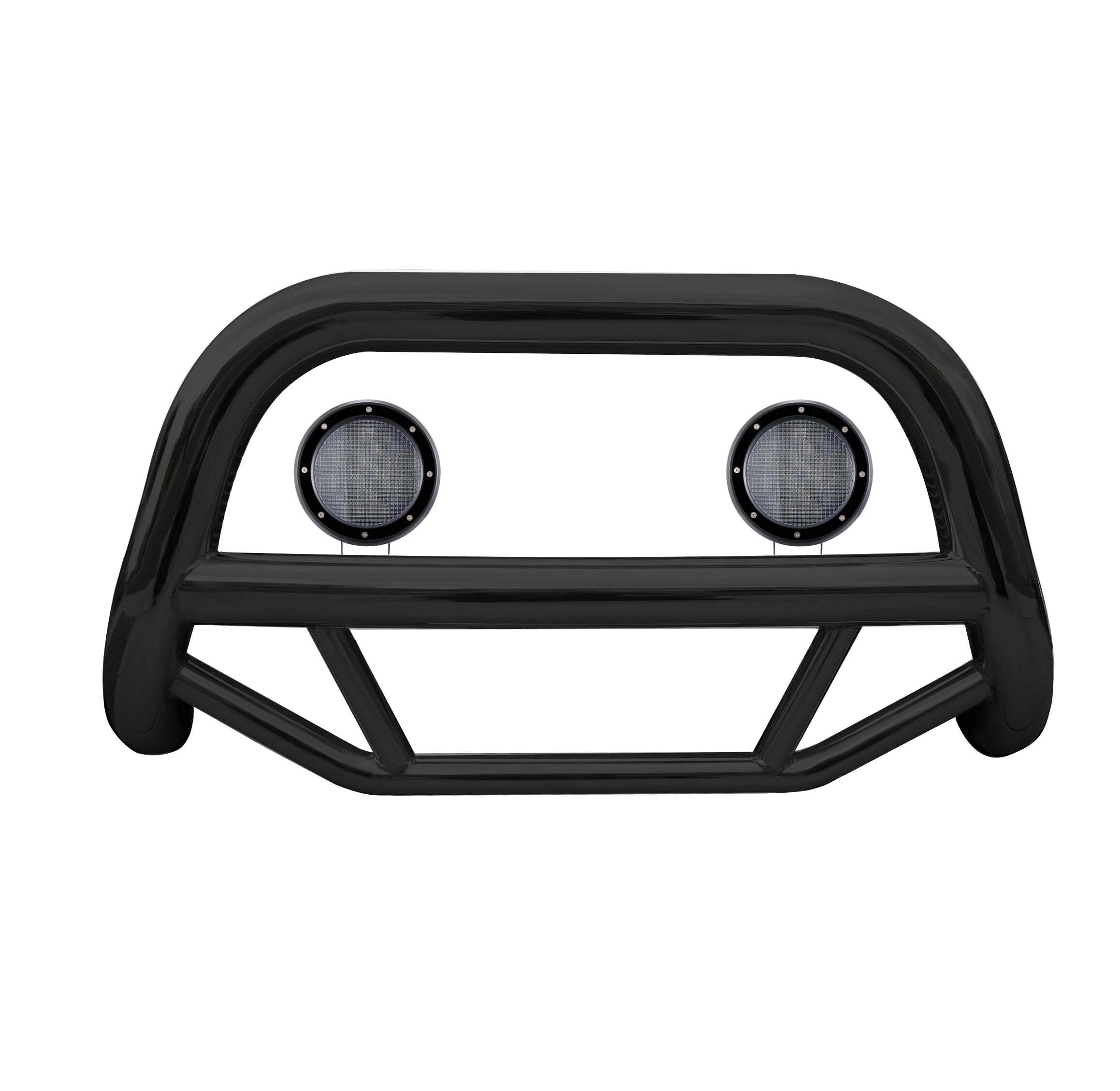 Max Bull Bar Kit Black Horse No Skid Plate Black Compatible with 2018-2024 GMC Terrain|2018-2024 Chevrolet Equinox-MBB-C2902-PLFB