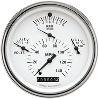 Tetra White Classic Instruments Center Cluster TE40WSLF