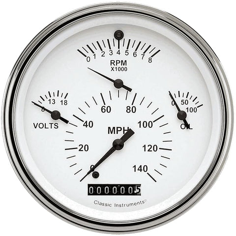 Tetra White Classic Instruments Center Cluster TE40WSLF