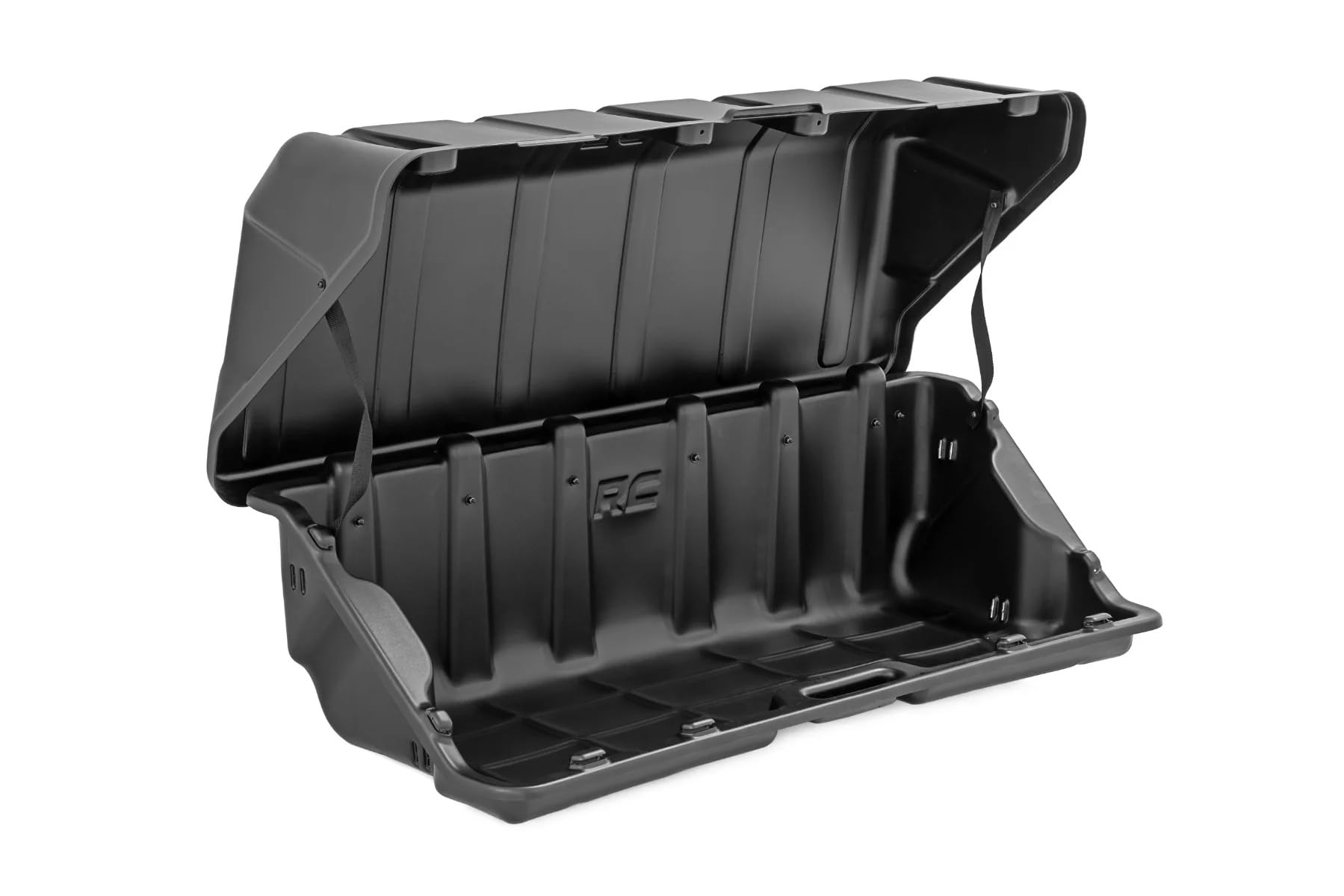 56" Rough Country Slide-Out Truck Bed Cargo Box w/Lockable Lid - Heavy-Duty, Weather-Resistant Truck Organizer for Full-Size Beds, Easy Tailgate Access