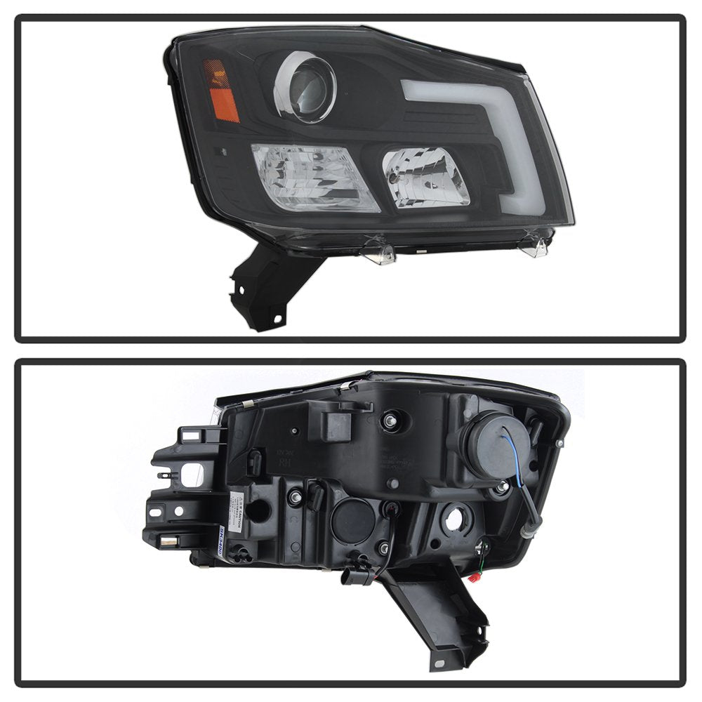 Spyder Auto 5085504 Spyder Nissan Titan 04-15 / Nissan Armada 04-07 Version 2 Projector Headlights - Black