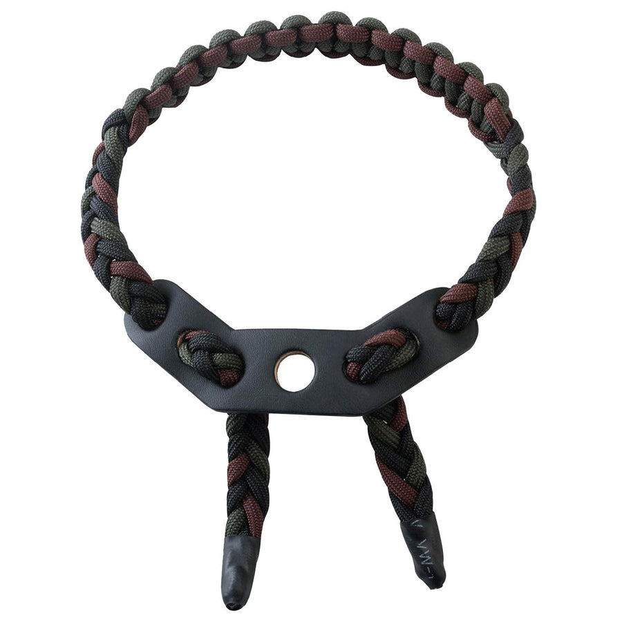 HME Archery Braided Bow Hunting Full Grain Leather Adjustable Yoke Paracord Wrist Sling