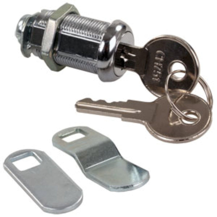 Standard Compartment Door Key Lock JR Products 00325 - 1-1/8", Silver
