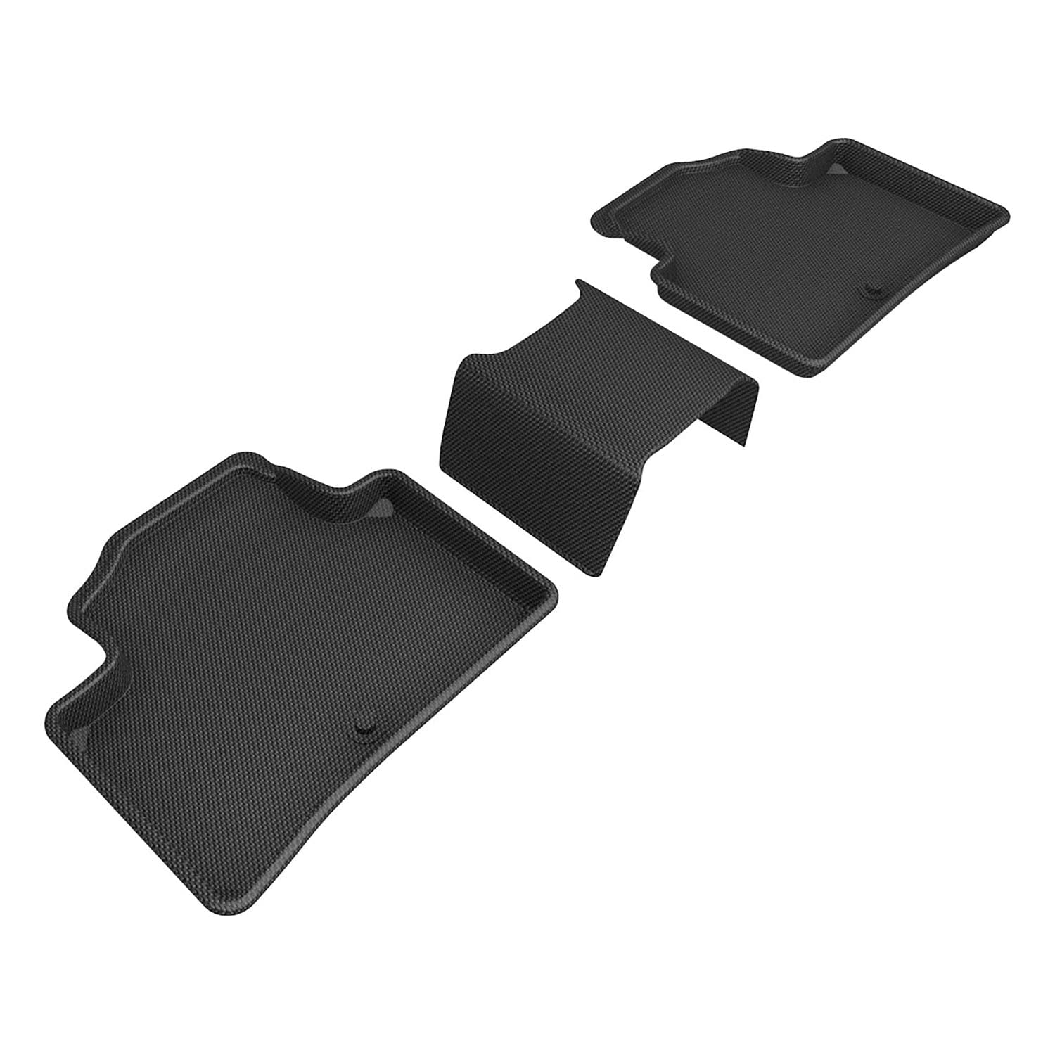 Kagu Floor Mat 3D MAXpider Custom Fit (Black) Compatible with Genesis GV70 2022-2025 - Second Row