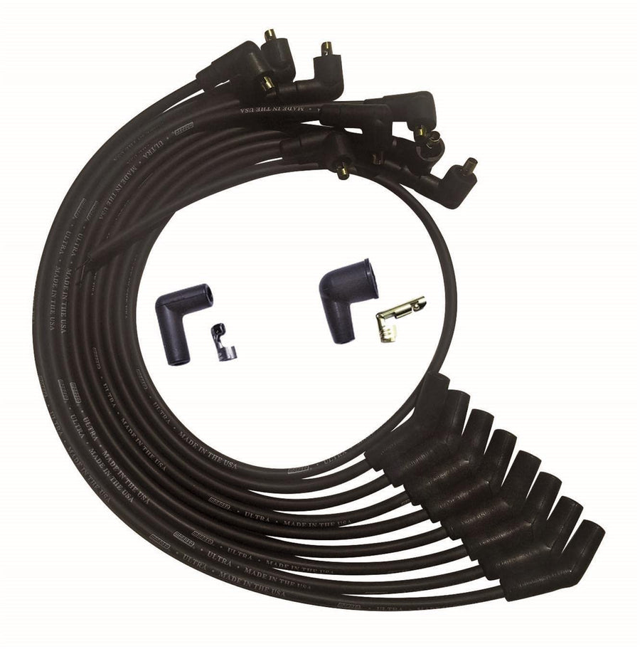 Moroso Ultra Series 51071 Black Spark Plug Wires, Ford 260/289/302, 135 Degree Plug Ends, Non HEI Distributor